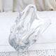 French vase, clear crystal glass, fluid organic shapes
