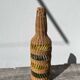 Large vintage woven rattan vase 1960s