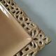 Caramel openwork pocket emptier with lace border