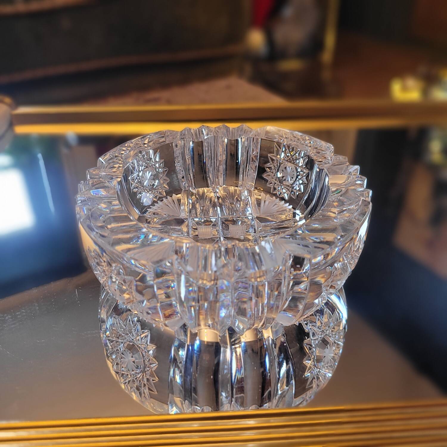 Cut crystal ashtray - French crystal factory from the 1970s-1980s