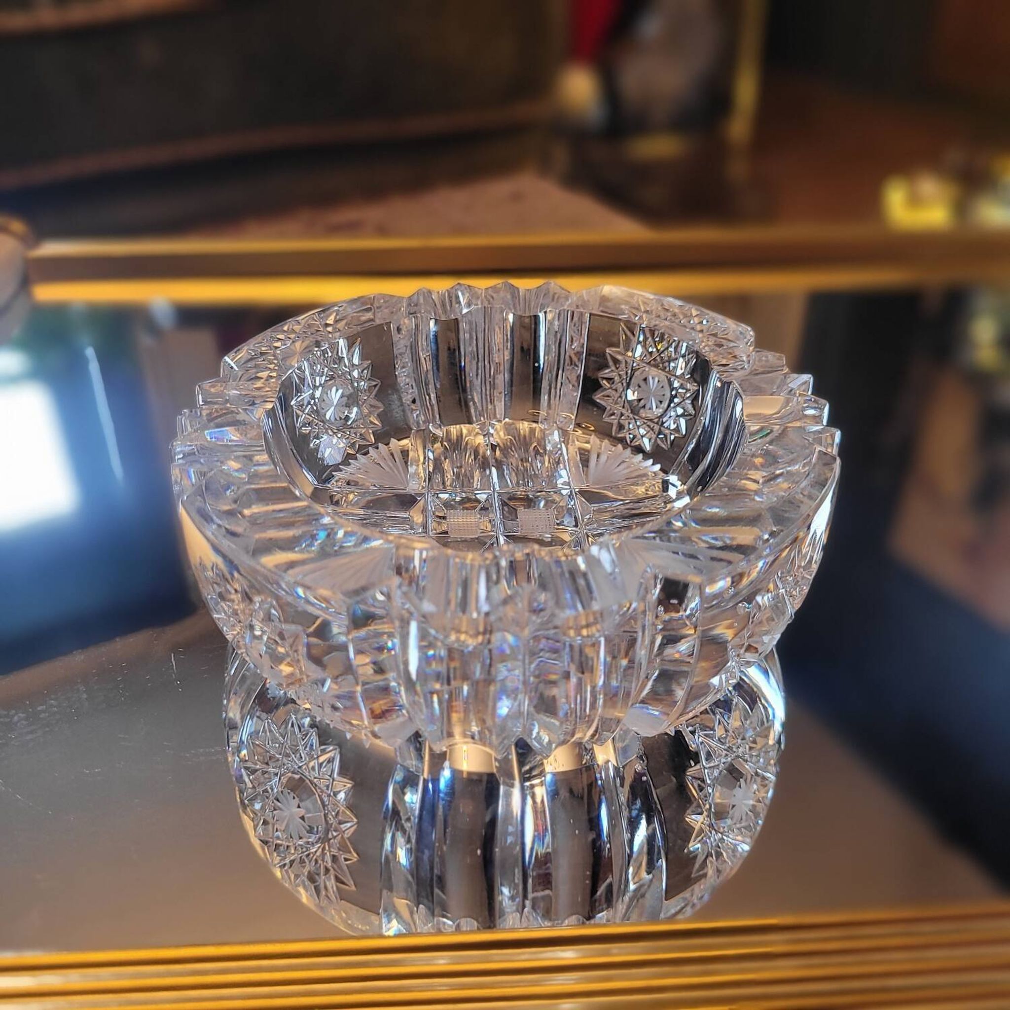 Cut crystal ashtray - French crystal factory from the 1970s-1980s