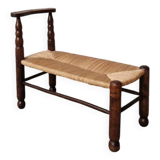 Cantou straw bench