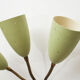 Italian wall lamp in green, for 3 bulbs 1950