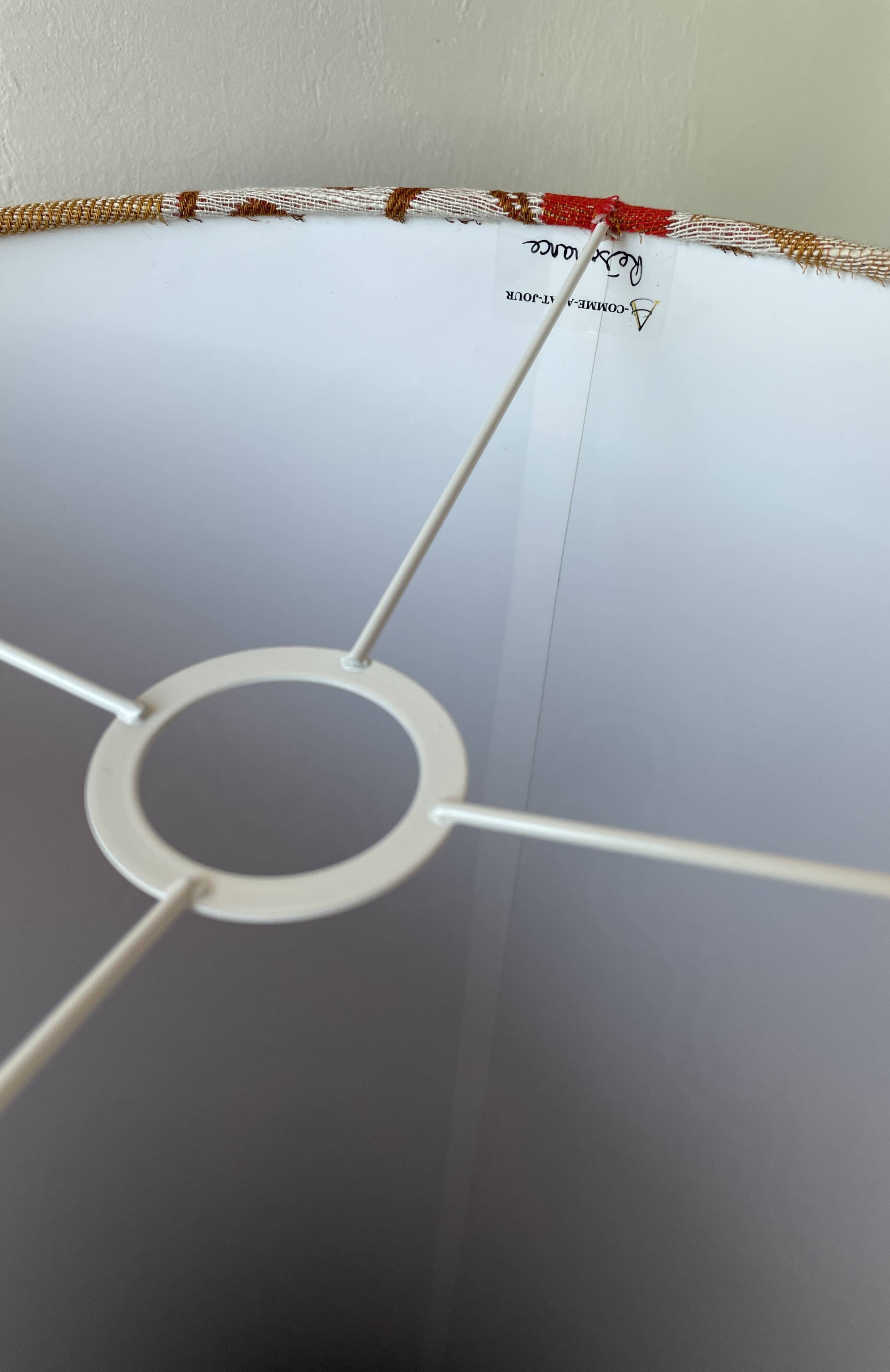 Résonance lampshade H87 D35 D25 - vintage fabric 1970's