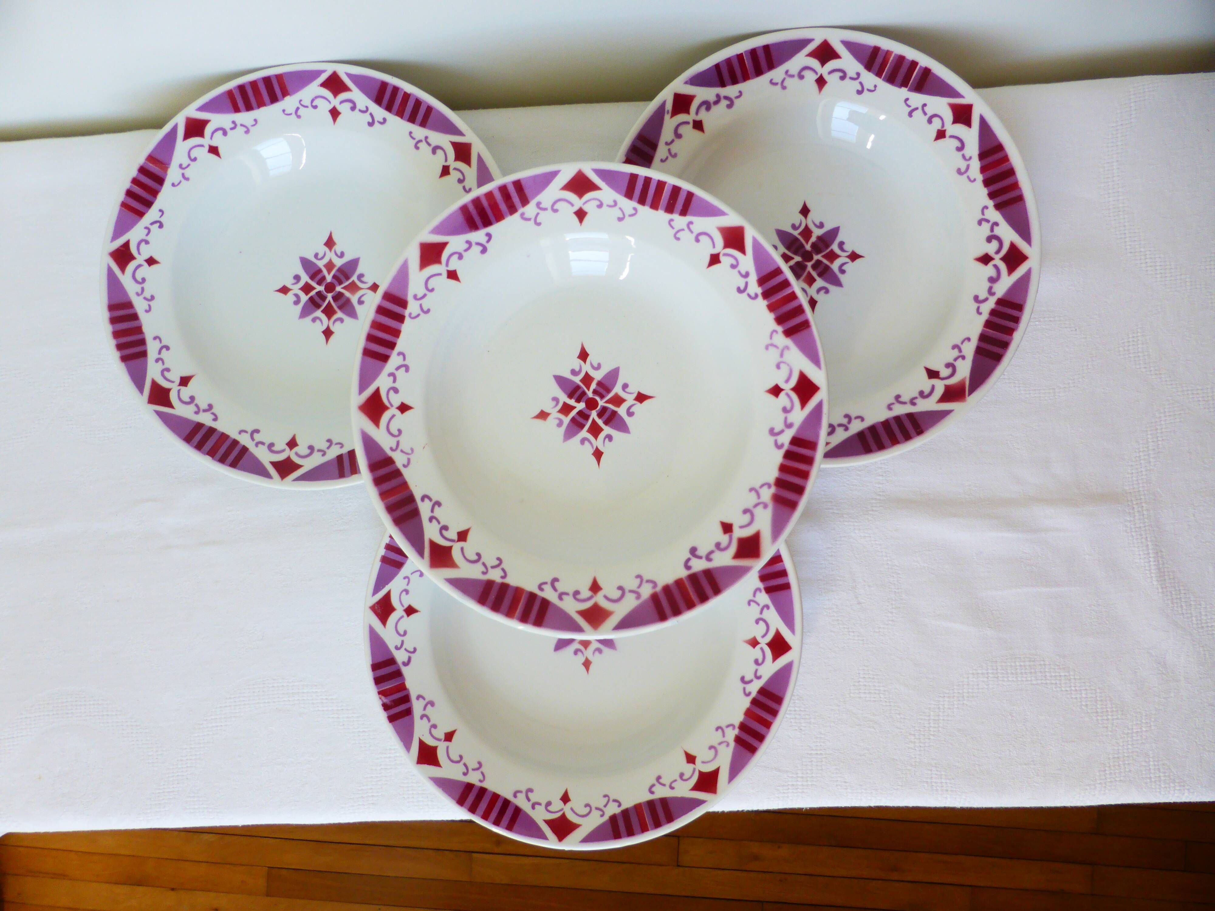 4 deep plates from Moulin des Loups and Hamage model Madeleine 2106207