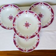4 assiettes creuses du Moulin des Loups et Hamage modèle Madeleine 2106207