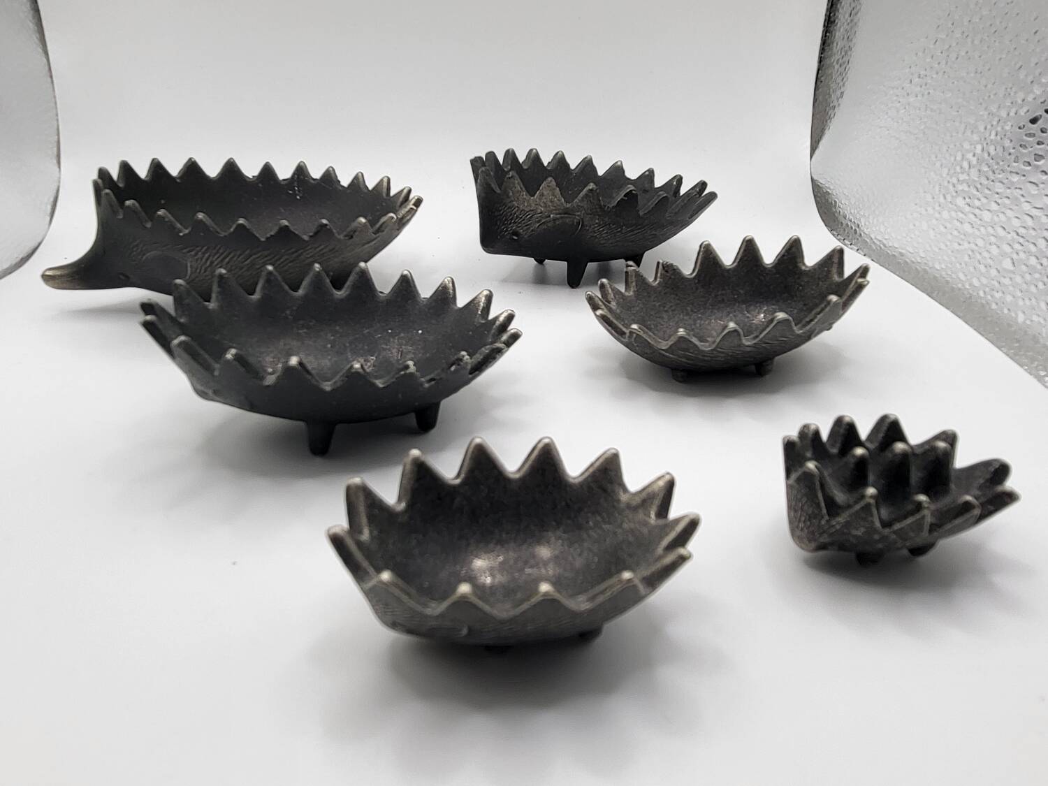 Six Nesting Ashtrays by Walter Bosse, USSR, 1970s
