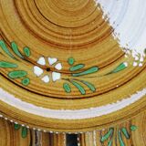 Set of glazed ceramic plates