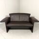 Christophe Giraud brown leather sofa Indy, Jori Belgium 1990’s