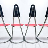 Set of 4 postmodern chairs - 80s