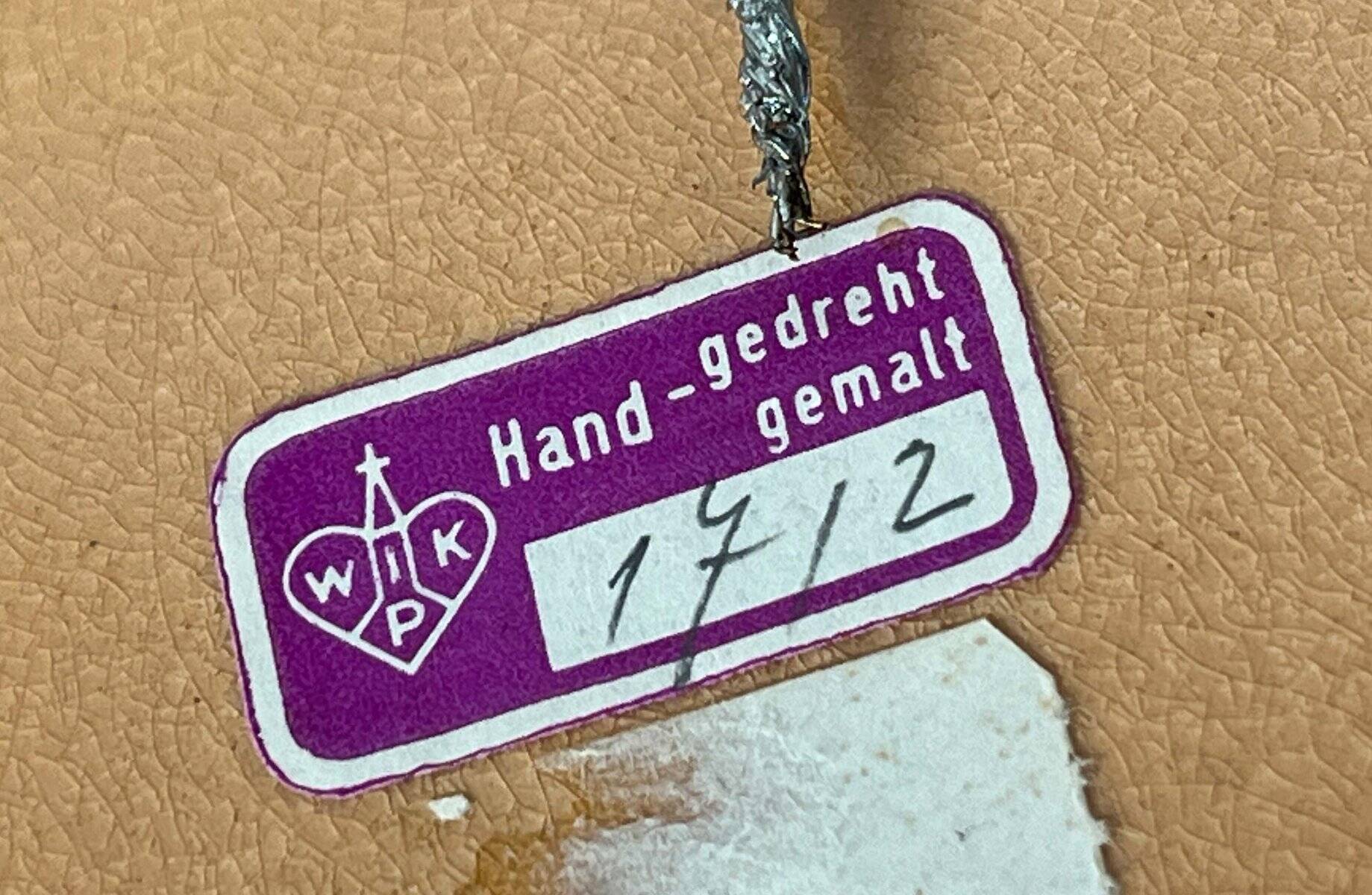 Mid-century modern German pottery wall plate by Wilhelm Kagel, 1960s.