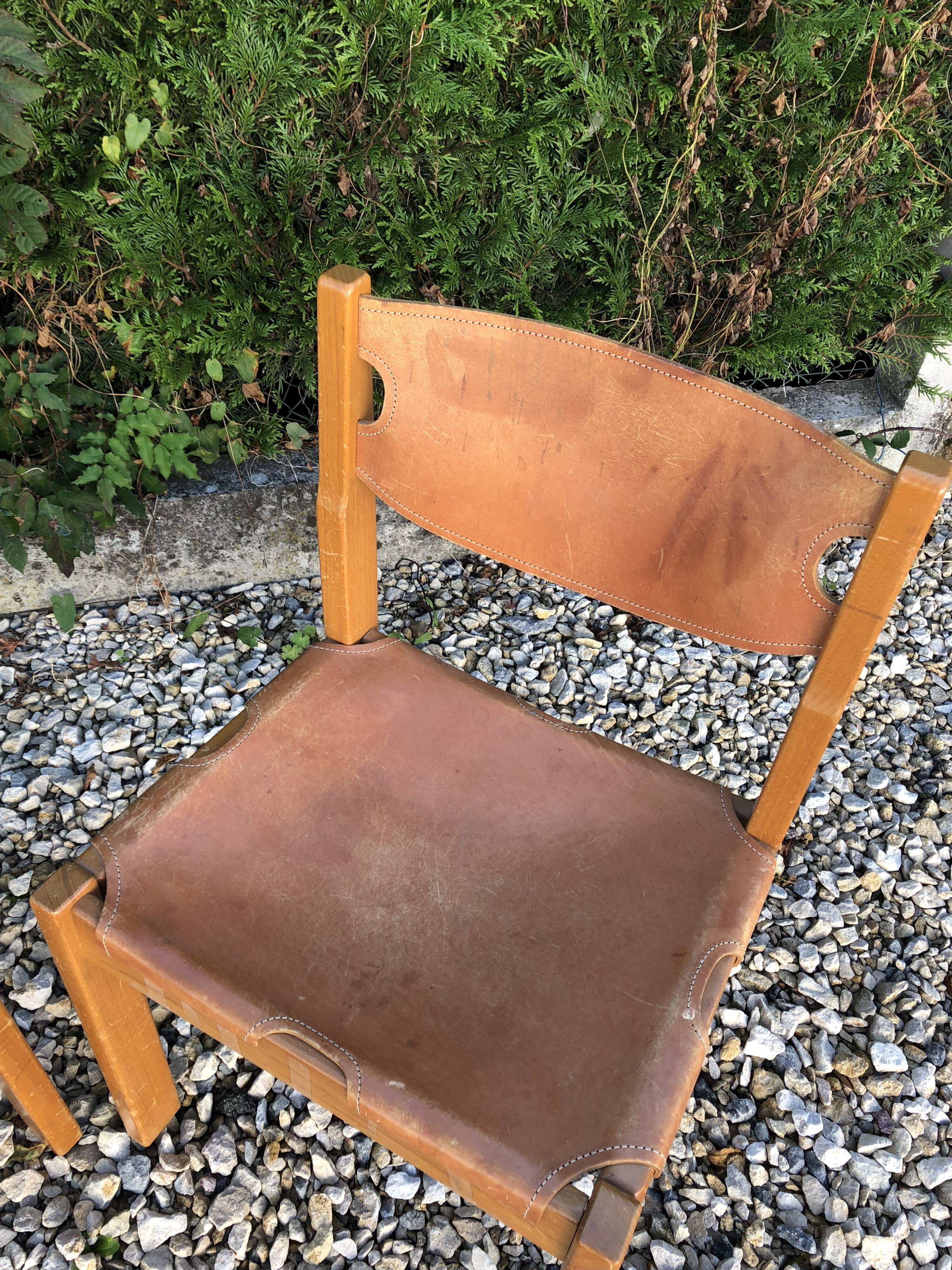 Pair of brutalist chairs