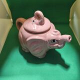 Pink porcelain elephant teapot
