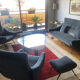 Set living room sofa armchairs footrest