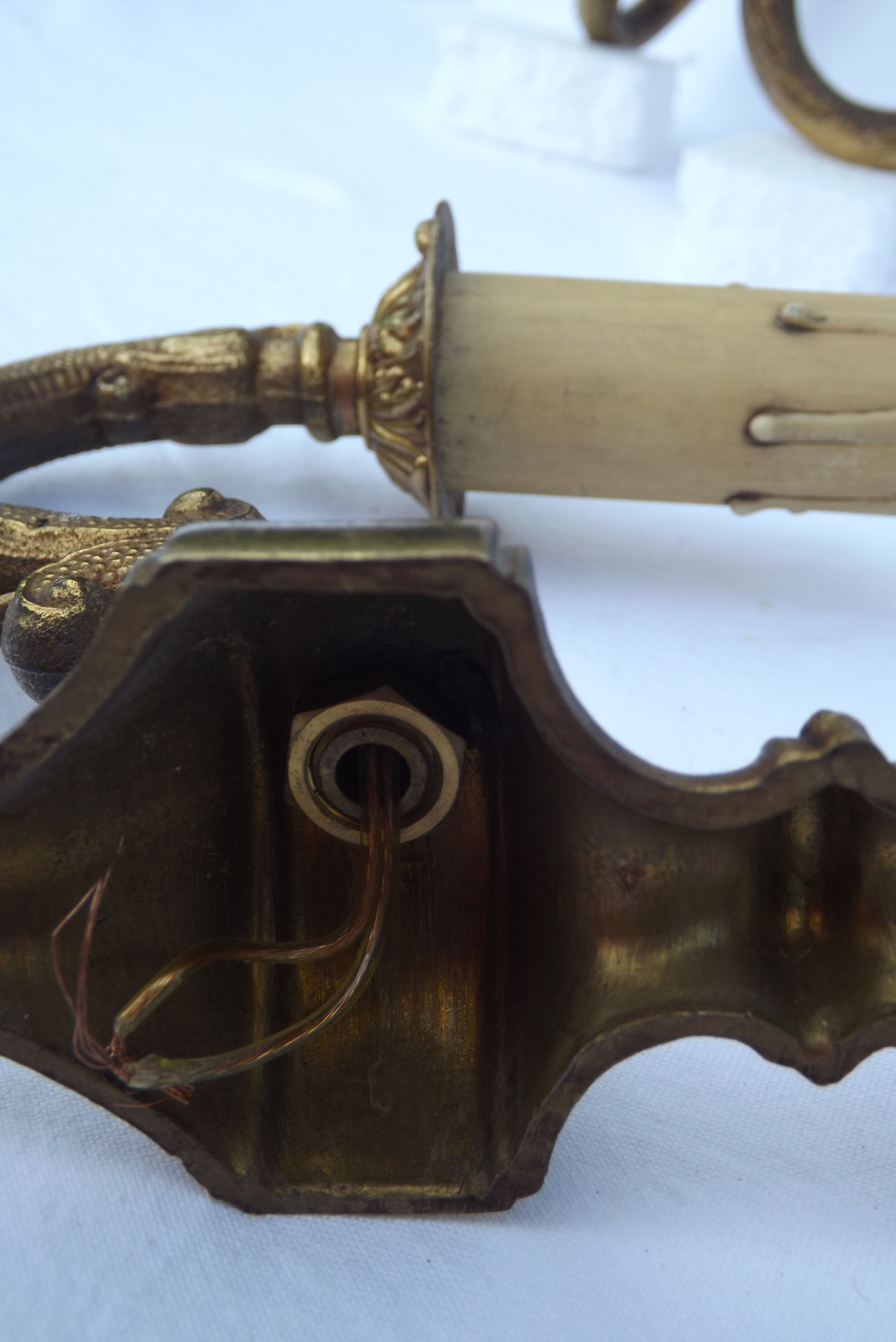 Set of 3 bronze gold appliques style Louis XVI end 19th