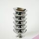 Set of 6 vintage stainless steel ice cream cups, triangular feet, Design, 1970, 9 x 4.5 cm