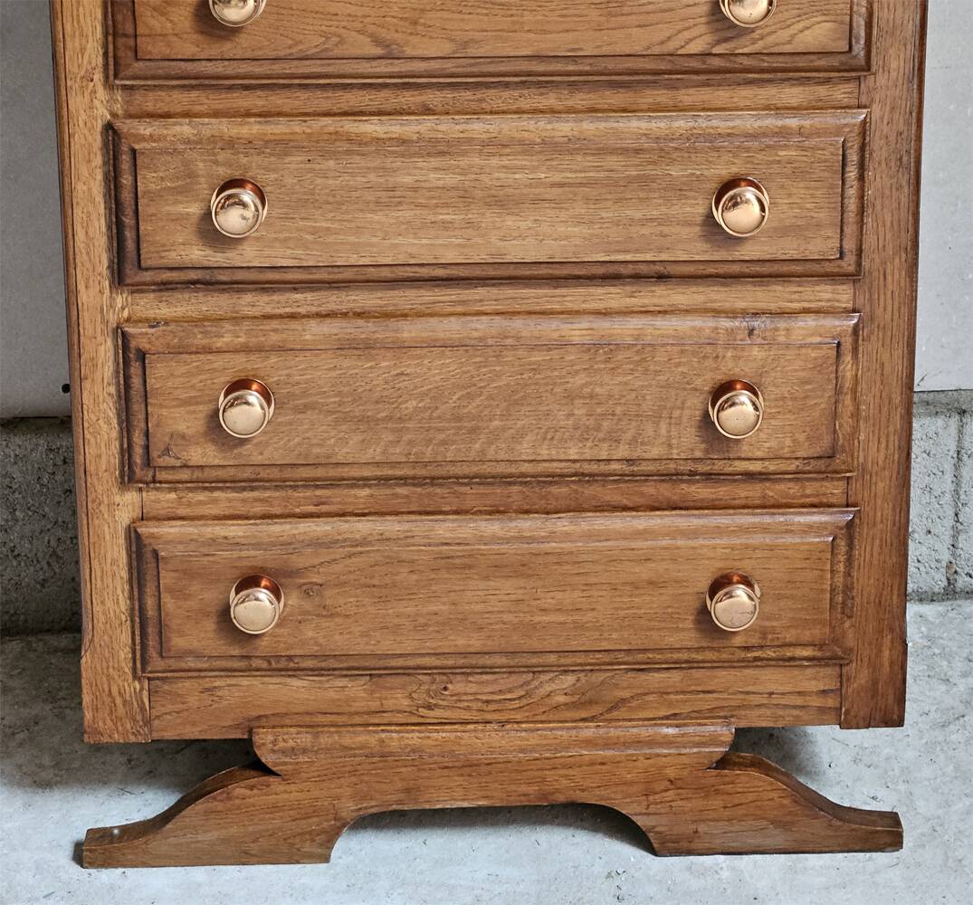 Weekly chest of drawers, art deco, mustache foot, vintage, 30s/40s