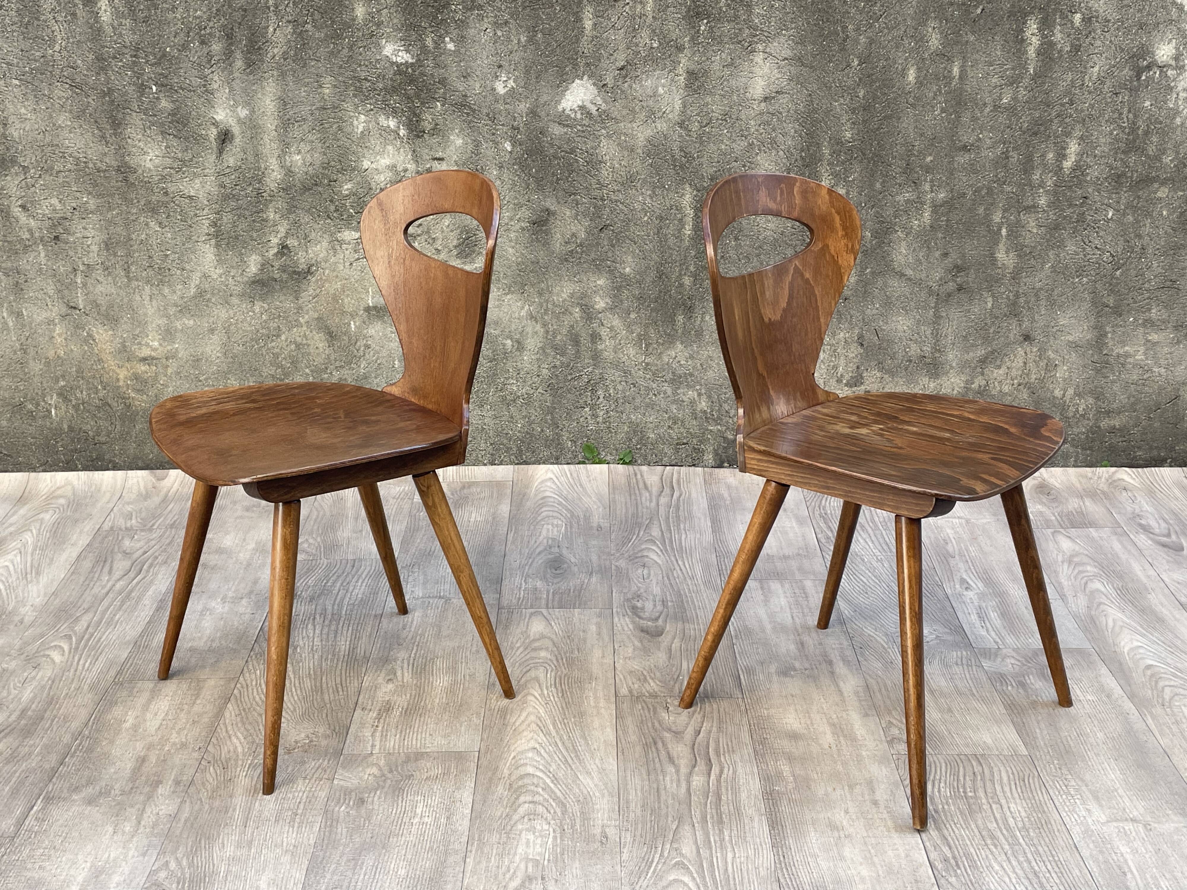 Pair of Baumann ant bistro chairs
