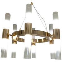 Glass and metal chandelier