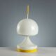 Vintage glass table lamp with double switch, Italy, 1970s