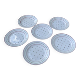 6 assiettes plates Lunéville