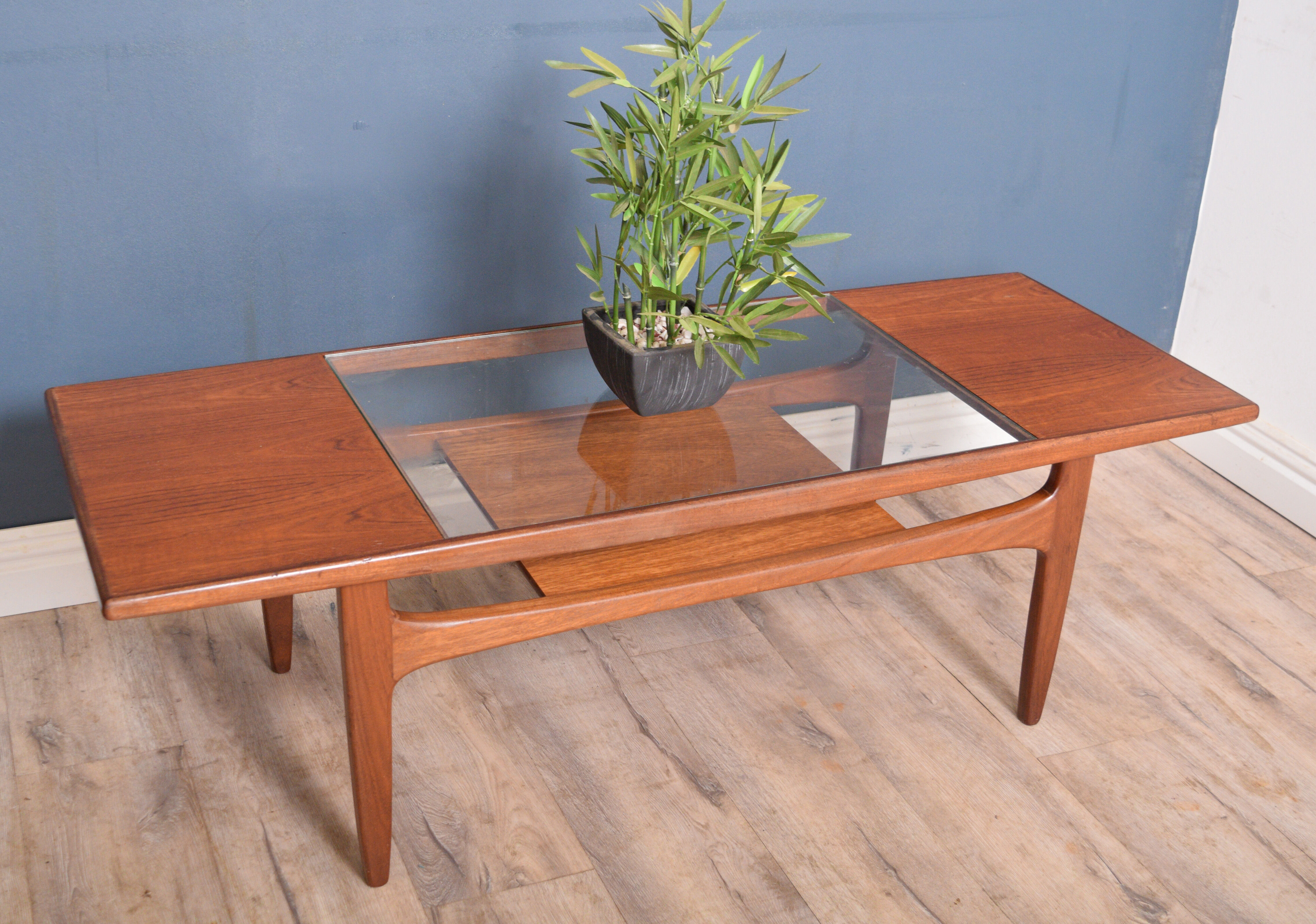 Restored Retro Teak 1960s Long John Teak Coffee Table