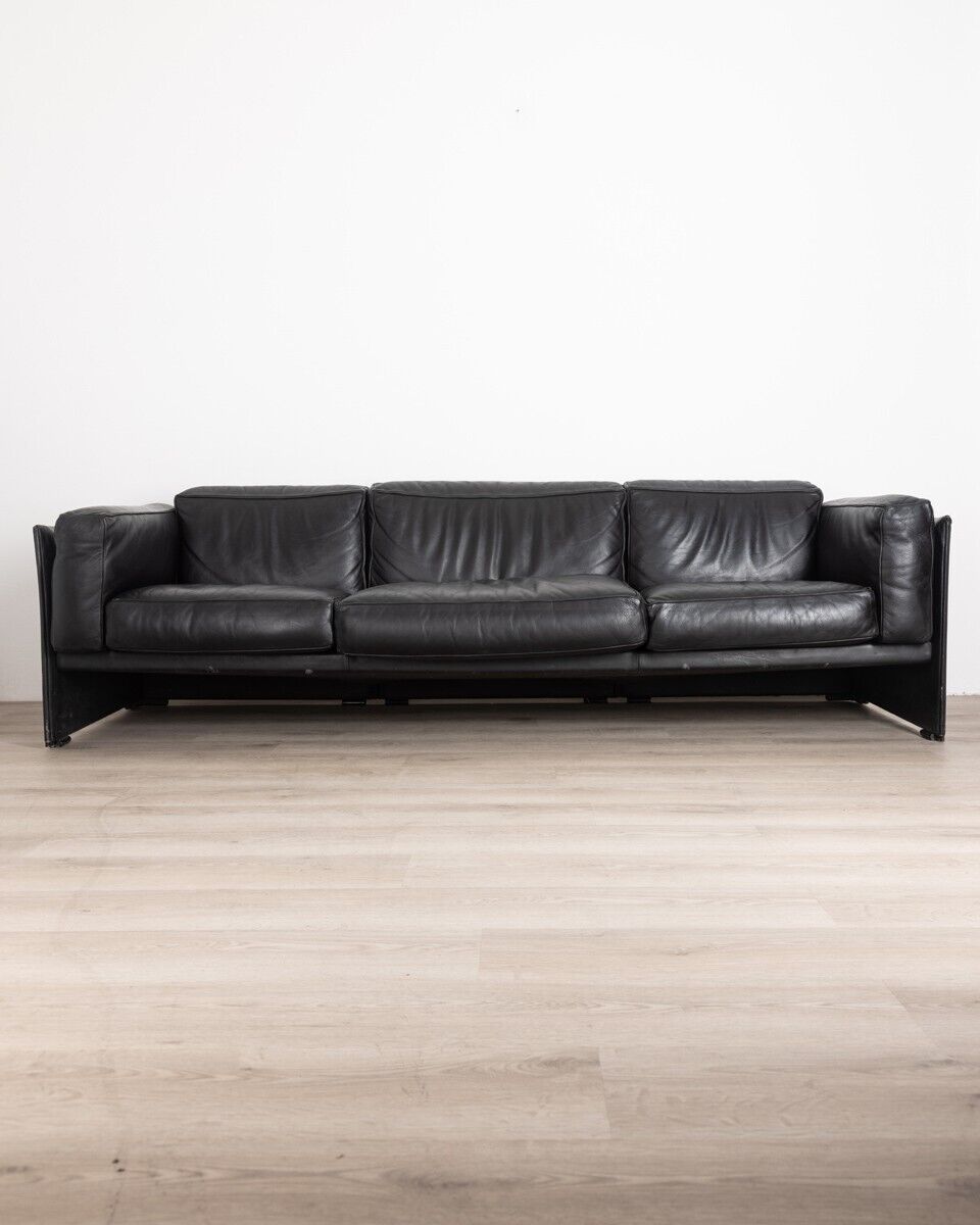 Canapé en cuir vintage modèle DUC 405 par Mario Bellini pour Cassina, années 1970
