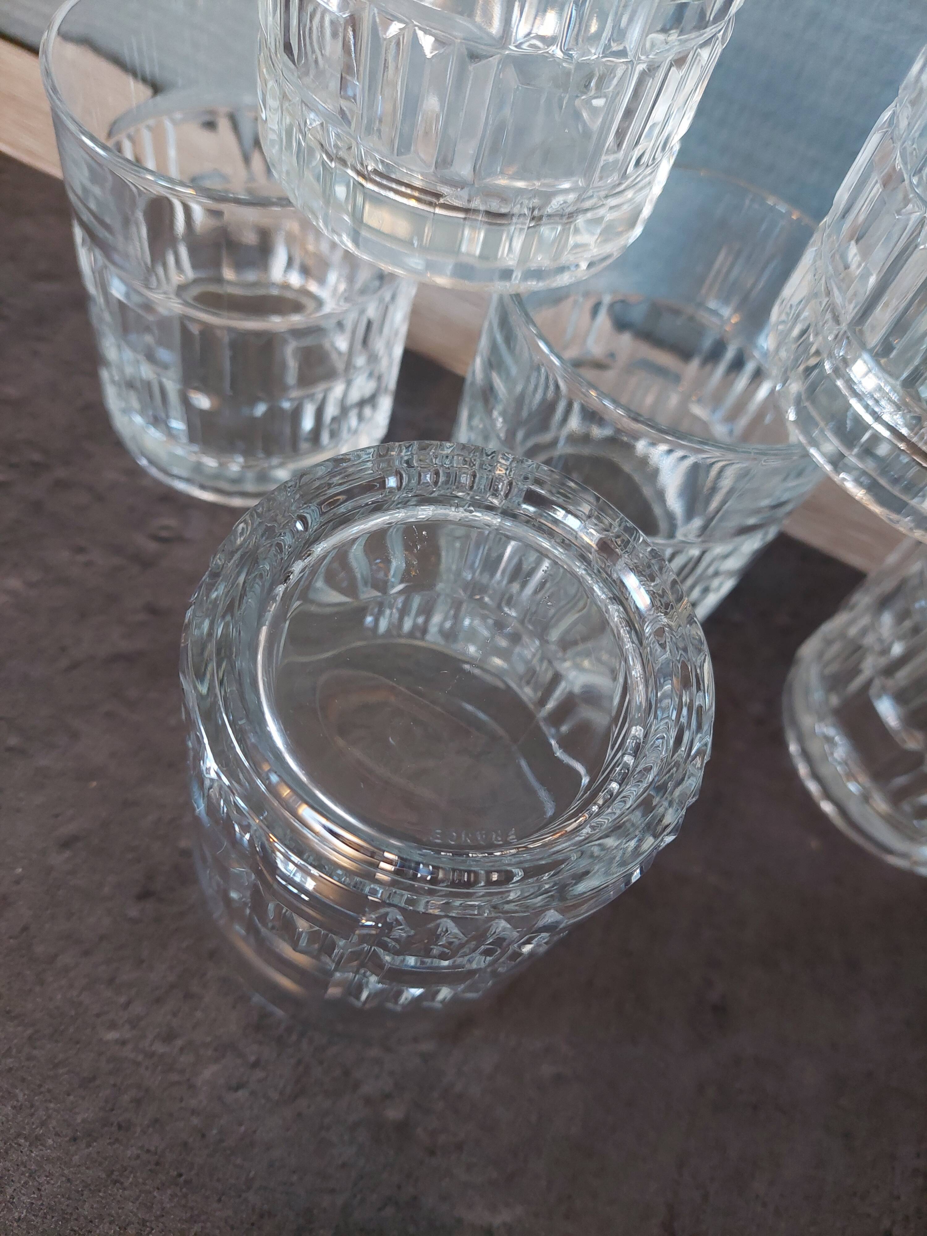 Lots de 6 verres à whisky vintage année 70.