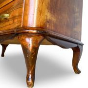 Italian art deco burl walnut chest of drawers, 1930s/1940s