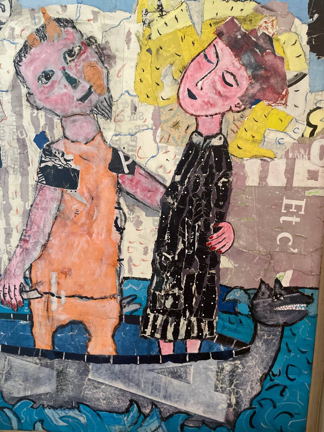 Acrylic on canvas and collage