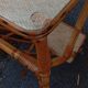 Table d'appoint bambou osier vintage