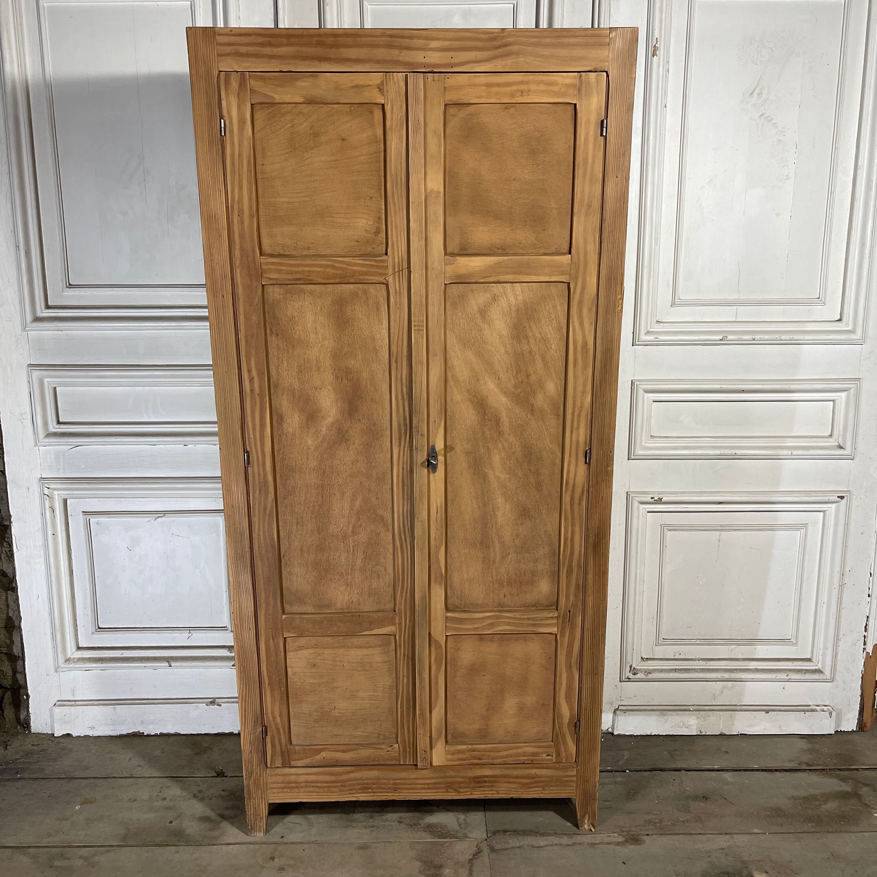 Parisian wardrobe in raw wood