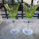 2 wine glasses 16cl crystal saint Louis unsigned Camargue Vert Chartreuse
