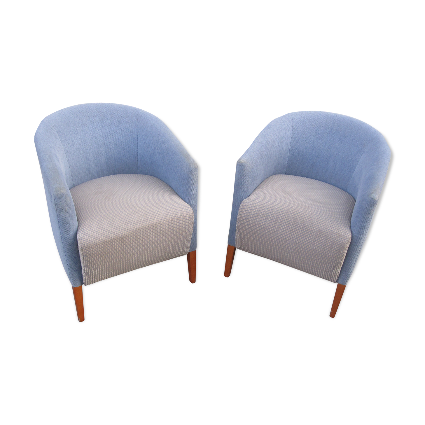 Pair of club style armchairs