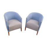 Pair of club style armchairs