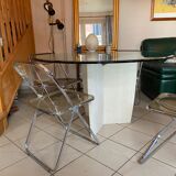 Travertine foot-foot design dining table