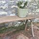 Farm old wooden bench of the 1950s