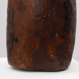 Rare Rustic wabi sabi style vase in solid wood, France 1800s