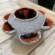 Vase for flower arrangements, fat lava.