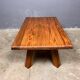 Table basse brutaliste pak rustique des années 70