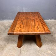 Table basse brutaliste pak rustique des années 70