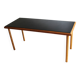 1960's Long Coffee Table with Black Opaxite Glass