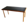 1960's Long Coffee Table with Black Opaxite Glass