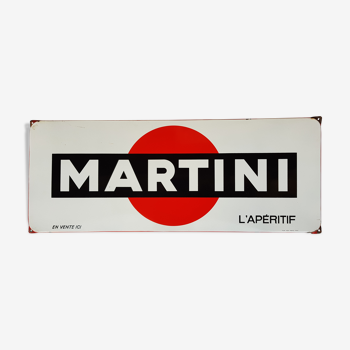 Plaque émaillée Martini à oreilles 1968