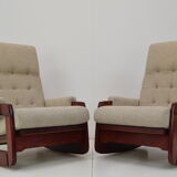 Pair of Mid-century Design Rocking Armchairs,1980's.