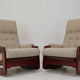 Pair of Mid-century Design Rocking Armchairs,1980's.