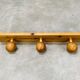 Wall coat rack hook pine balls