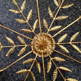 Golden wrought iron lamp