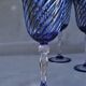 Cristal d'Arques - 6 Wine glasses model Blue Waltz - Double layer crystal