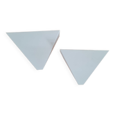 Pair of triangular lacquered metal sconces